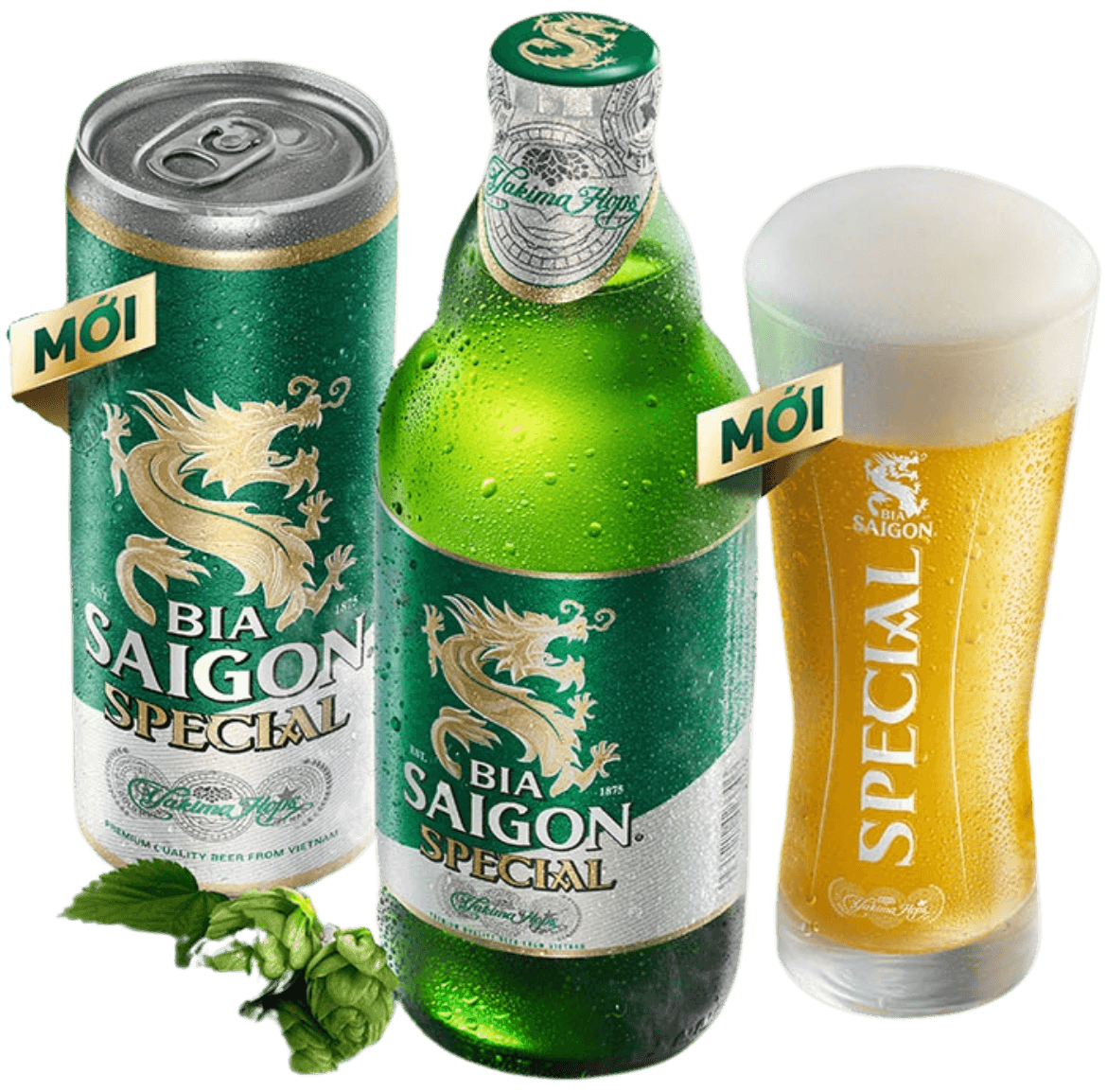 Beer glass and bottle